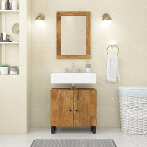 VidaXL Zrcadlo 70 x 50 cm masivní mangovníkové dřevo a sklo [351984] Barva: medová hnědá