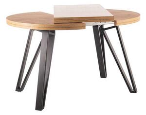 SIGNAL Jídelní stůl rozkládací - GALAXY, 100/168x100, dub artisan/matná černá