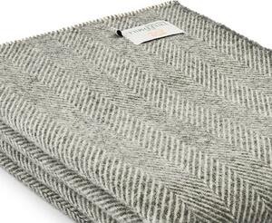 Vlněná deka Fishbone Slate 200 x 150 cm Tweedmill