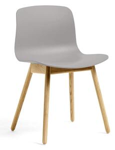 HAY Židle AAC 12 Lacquered Solid Oak, concrete grey