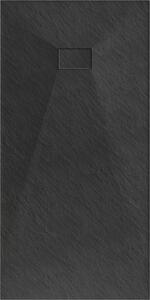 Mexen Hugo, SMC obdélníková sprchová vanička 180 x 80 cm, černá matná, 42708018