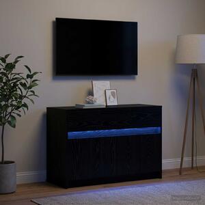 VidaXL TV skříňka s LED 91 x 34 x 61 cm kompozitní dřevo [8010330] Barva: Černý dub