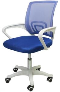 ECa KO03 Kancelářská židle na kolečkách MESH modrá