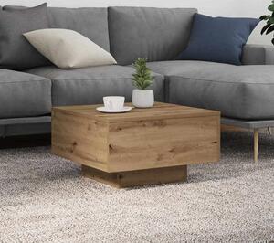VidaXL Konferenční stolek s LED osvětlením 55 x 55 x 31 cm [862996] Barva: dub artisan