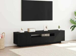 VidaXL TV stolek s LED 160 x 35 x 40 cm kompozitní dřevo [861103] Barva: Černý dub