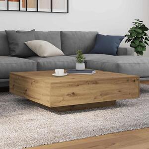 VidaXL Konferenční stolek s LED osvětlením 100x100x31 cm [863008] Barva: dub artisan