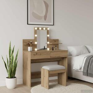 VidaXL Toaletní stolek s LED 100 x 40 x 130 cm [868852] Barva: dub artisan