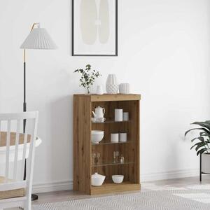 VidaXL Příborník s LED osvětlením 60,5 x 37 x 100 cm [863045] Barva: dub artisan