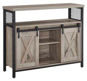 KOMODA, černá, šedavě hnědá, 100/80/33 cm Boxxx - Široké komody, Online Only