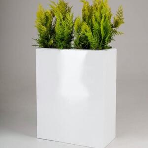 Vivanno květináč ELEMENTO 59, sklolaminát, šířka 59 cm, bílý lesk