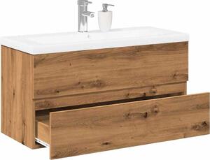 VidaXL Umyvadlová skříňka s vestavěným umyvadlem kompozit [3328928] Barva: dub artisan