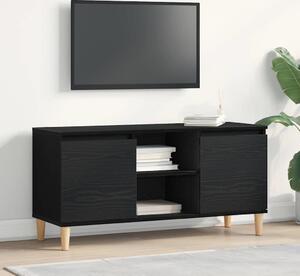 VidaXL TV skříňka s nohami z masivního dřeva 103,5x35x50 cm [862584] Barva: Černý dub