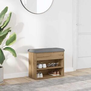 VidaXL Lavice s botníkem 62x32x50 cm Engineered Wood [835097] Barva: dub artisan