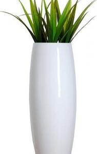 Vivanno květináč MAGNUM, sklolaminát, výška 116 cm, bílý lesk