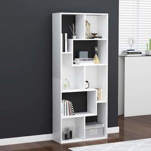 VidaXL Knihovna 67x24x161 cm kompozitní dřevo [801878] Barva: Bílá