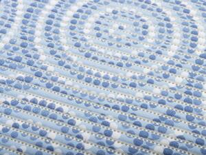 Koupelnová pěnová rohož / předložka PRO-022 Modré kruhy v moři - metráž šířka 65 cm