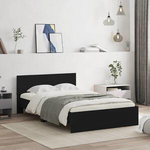 VidaXL Rám postele s čelem 120 x 200 cm Kompozitní dřevo [3207496] Barva: Černá