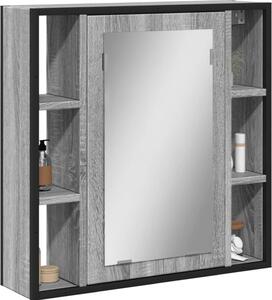 VidaXL Zrcadlová skříňka do koupelny, , 60 x 16 x 60 cm, imitace dřeva [842429] Barva: šedá sonoma