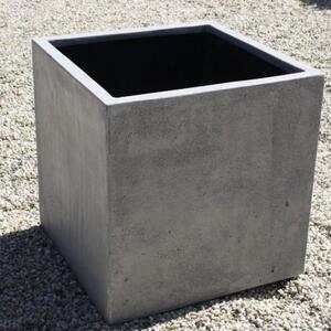 Vivanno květináč BLOCK, sklolaminát, 40x40x40 cm, beton design