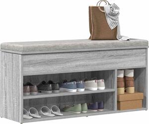 VidaXL Botník 102x30,5x45 cm kompozitní dřevo [859140] Barva: šedá sonoma