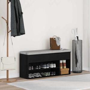 VidaXL Botník 102x30,5x45 cm kompozitní dřevo [859140] Barva: Černý dub