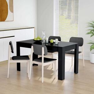 VidaXL Jídelní stůl 140 x 74,5 x 76 cm kompozitní dřevo [862053] Barva: Černá