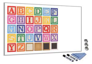 Glasdekor Skleněná magnetická tabule barevná veselá abeceda S-228993463-5050