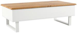 KONFERENČNÍ STOLEK, bílá, barvy dubu, kov, kompozitní dřevo, 120/60/40-65 cm Livetastic, Online Only