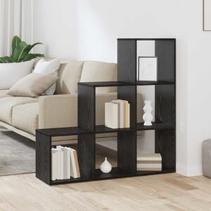 VidaXL Knihovna/dělící stěna 3patrová 99x29x99 cm kompozit [879662] Barva: Černý dub