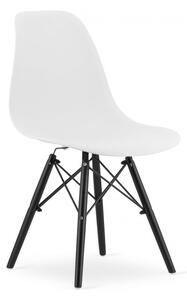 Set dvou jídelních židlí OSAKA bílé (černé nohy) 2ks