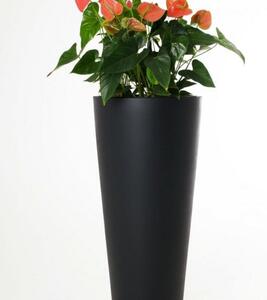 Vivanno květináč RONDO CLASSICO, sklolaminát, výška 100 cm, antracit