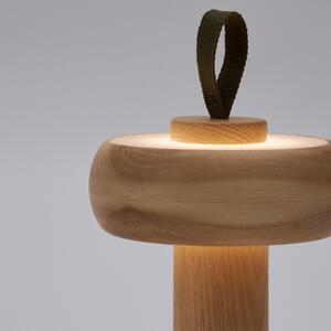 OnaDnes -20% Dřevěná stolní LED lampa Kave Home Luba
