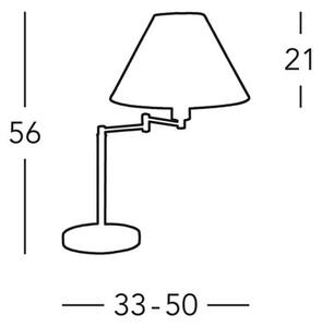 Kolarz 264.71.6 - Stolní lampa HILTON 1xE27/60W/230V
