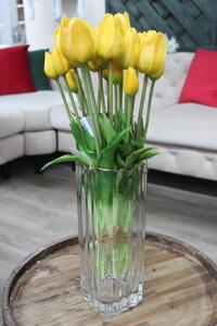 Čirá skleněná váza se zlatým okrajem Classic 30cm