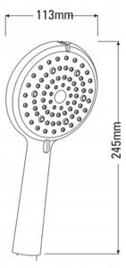 Deante Neo Boro, 6-funkční ruční sprchová hlavice, chromová, NER_051S