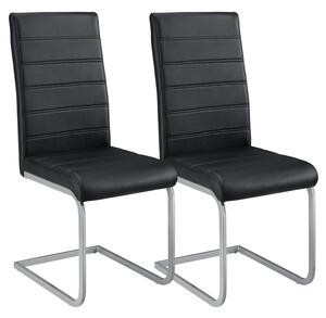 Juskys Sada 2 konzolových židlí Vegas - černá