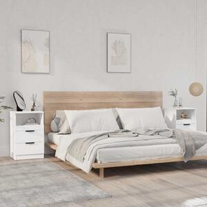VidaXL Bedside Cabinet 2 ks Medium Engineered Wood [856845] Barva: Bílá