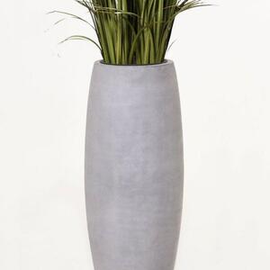 Vivanno květináč MAGNUM, sklolaminát, výška 100 cm, beton design, šedý