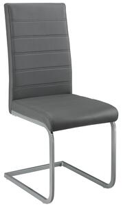 FurniGO Sada 4 konzolových židlí Vegas - šedá