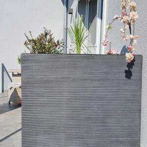Vivanno květináč ELEMENTO, sklolaminát, šířka 88 cm, šedá řádky