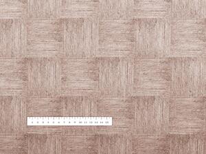 PVC ubrus Provázkový patchwork hnědý PV-032 - metráž š. 140 cm