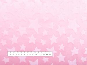 Biante Dětský povlak na polštář Minky hladký MKH-005 Hvězdičky - Světle růžový 40 x 40 cm