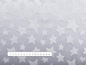 Biante Dětský povlak na polštář Minky hladký MKH-004 Hvězdičky - Šedý 45 x 45 cm