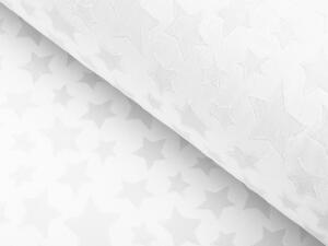 Biante Dětský povlak na polštář Minky hladký MKH-006 Hvězdičky - Sněhově bílý 30 x 50 cm