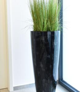 Vivanno květináč METRO, sklolaminát, výška 100 cm, černý