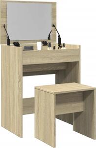 VidaXL Toaletní stolek se stoličkou 60 x 40 x 113,5 cm [868872] Barva: dub sonoma