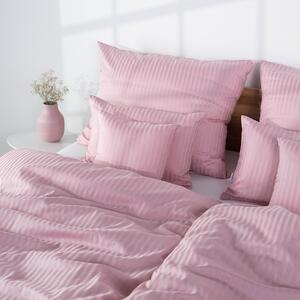 DARRÉ Damaškové saténové povlečení Pruh 10 mm - Light pink Velikost: 140 x 200 + 70 x 90