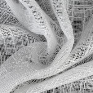 Bílý závěs na pásce RUBI v eko stylu 140x270 cm
