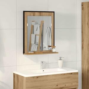 VidaXL Koupelnové zrcadlo s poličkou 50x12x60 cm kompozit [862222] Barva: dub artisan