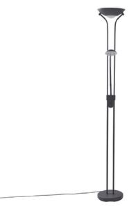 Stojací Lampa Lindby, Josefin, stmívatelné, Černá, Obývací pokoj, Kov, Moderní